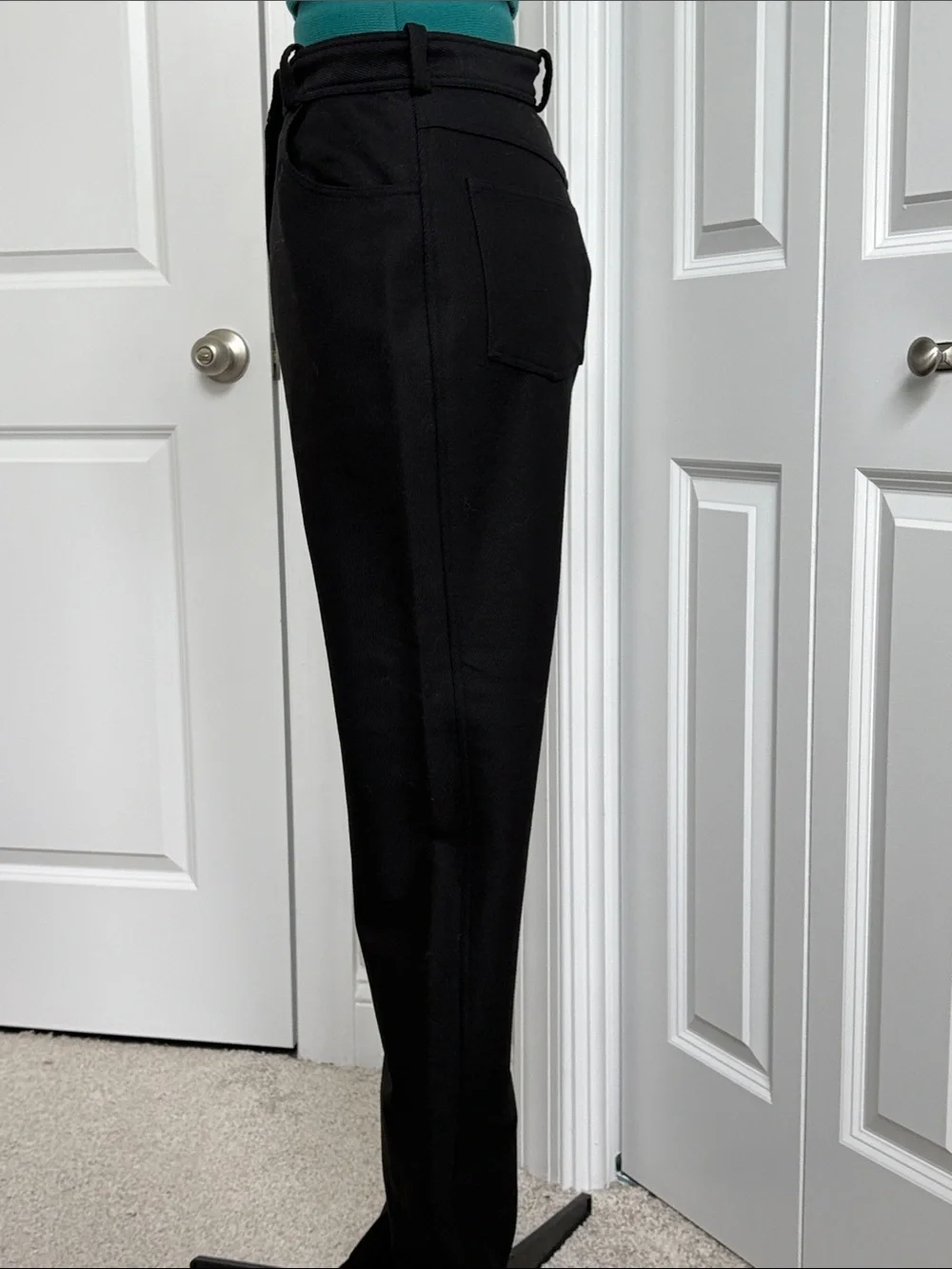 CHANEL Vintage Black Tailored Wool Pants